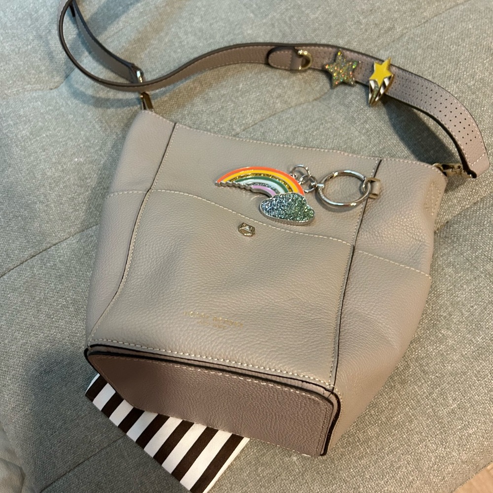 Henri Bendel Gray Mini Hobo Influencer Bag